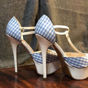 Light blue and white